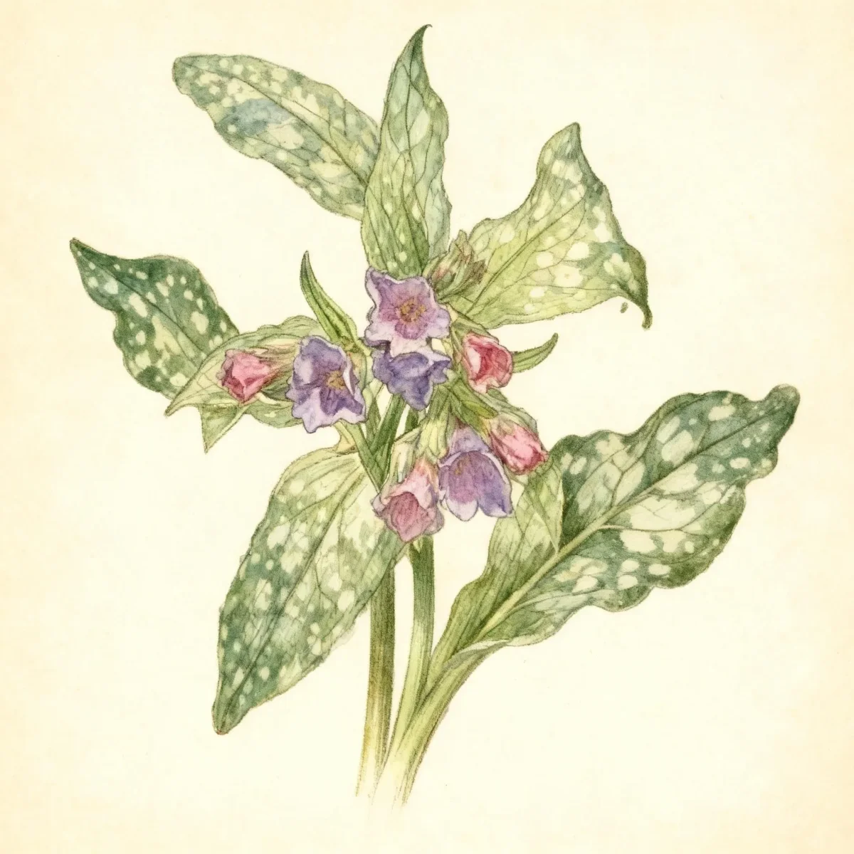 Lungwort (Pulmonaria saccharata 'Leopard')