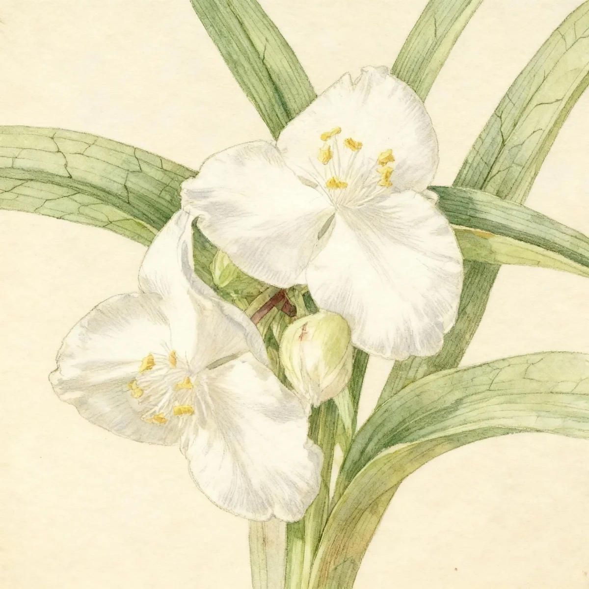 Spiderwort (Tradescantia (Andersoniana Group) 'Snowcap')