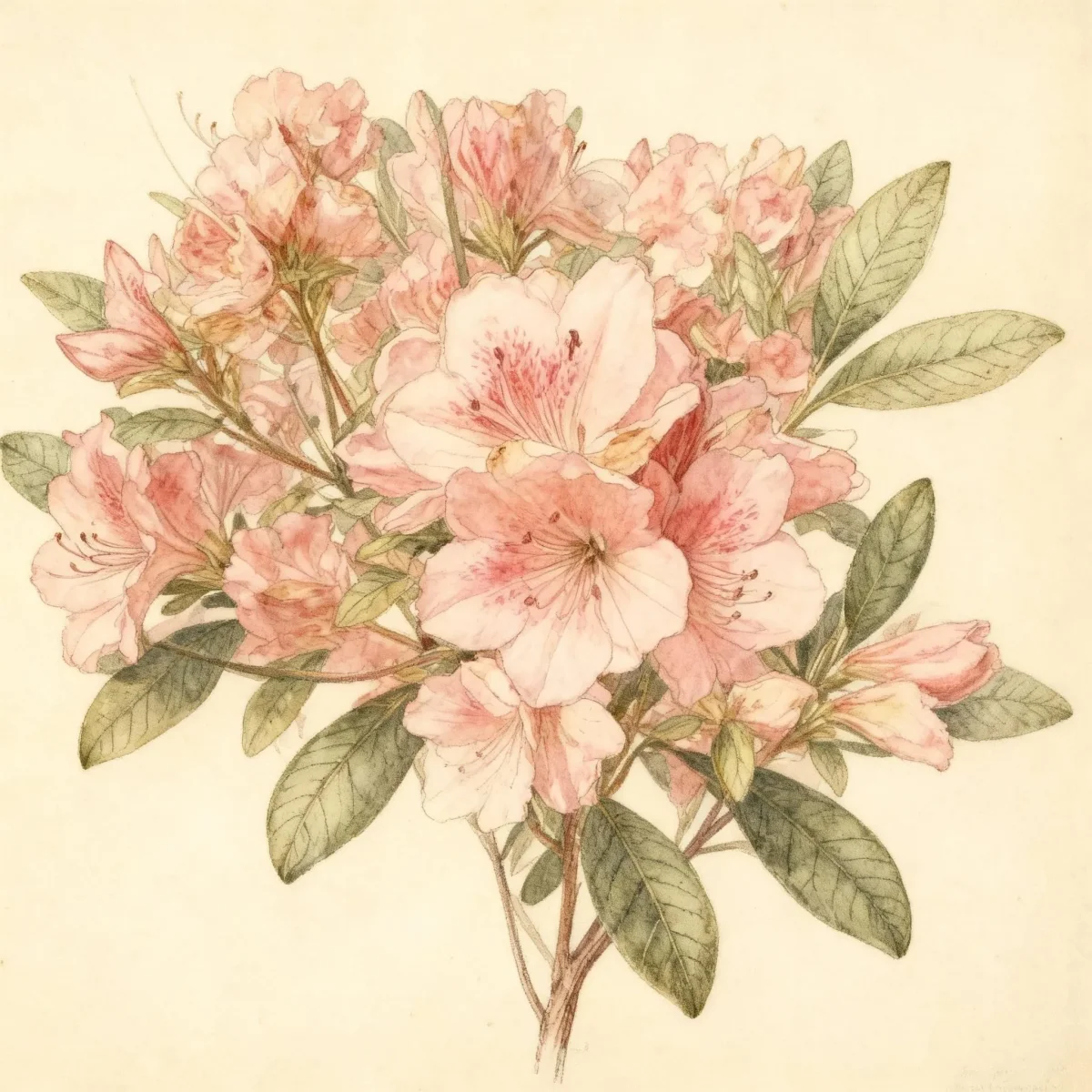 Evergreen azalea (Rhododendron 'Blaauw's Pink')