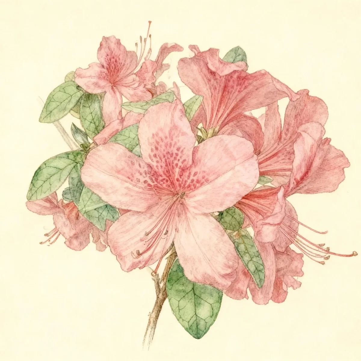Evergreen azalea (Rhododendron 'Fedora')