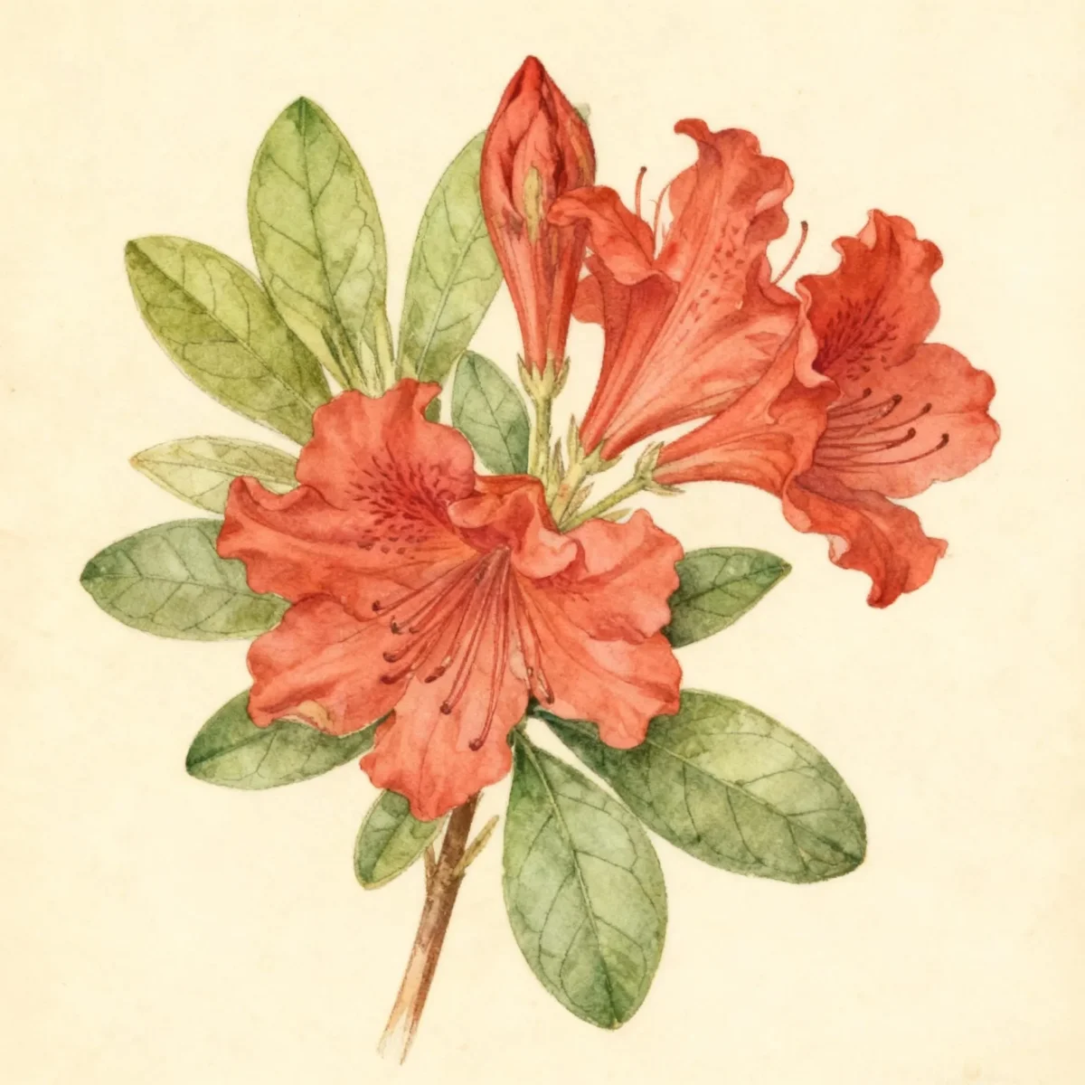 Evergreen azalea (Rhododendron 'Girard's Scarlet')