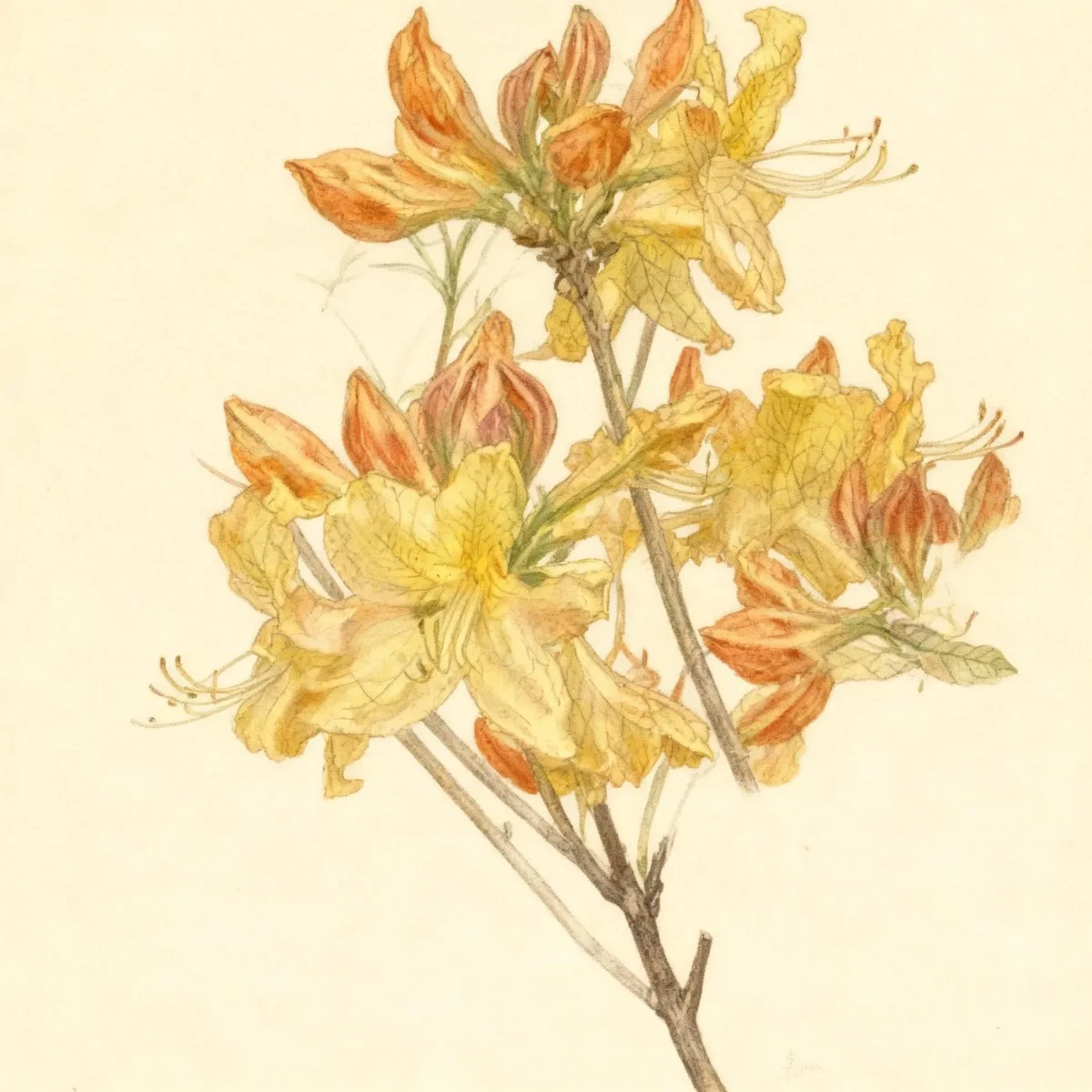Deciduous azalea (Rhododendron 'Golden Lights')
