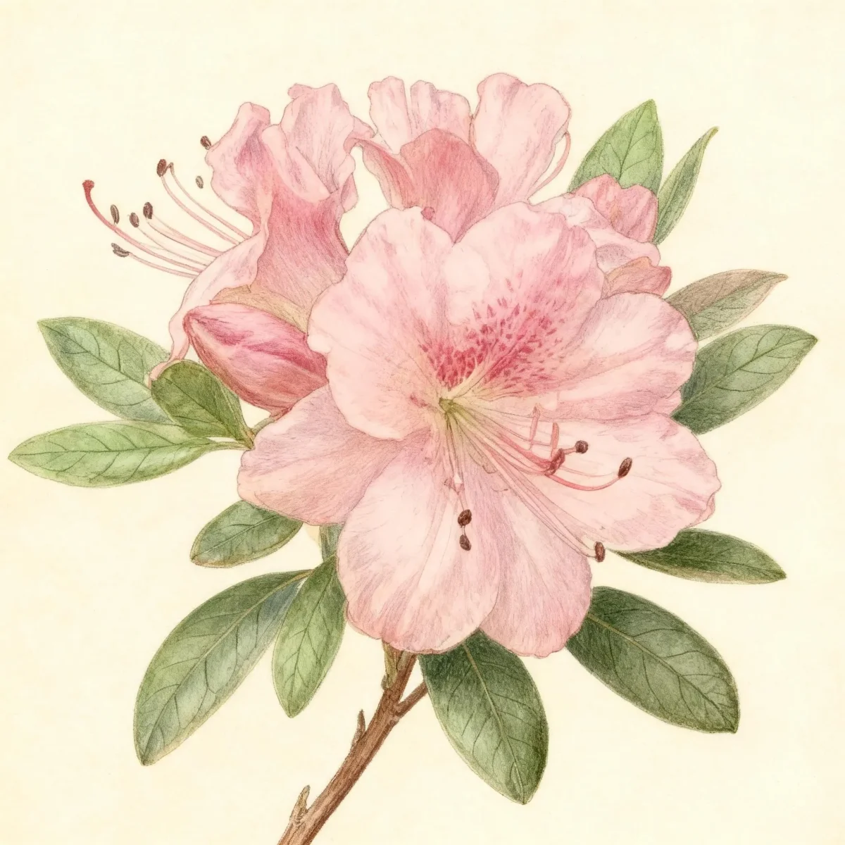 Evergreen azalea (Rhododendron 'Mrs. L.C. Fisher')