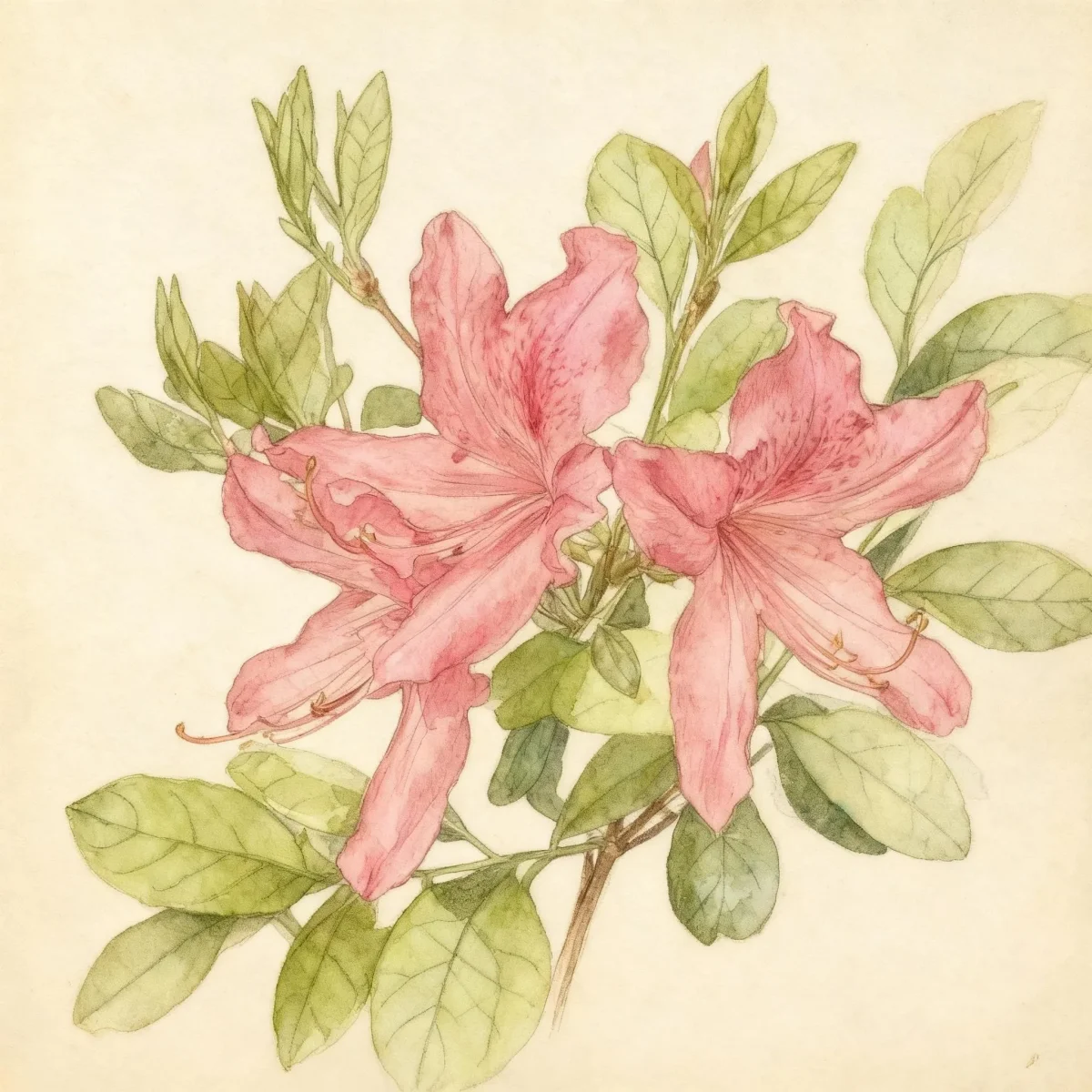 Deciduous azalea (Rhododendron 'Rosy Lights')