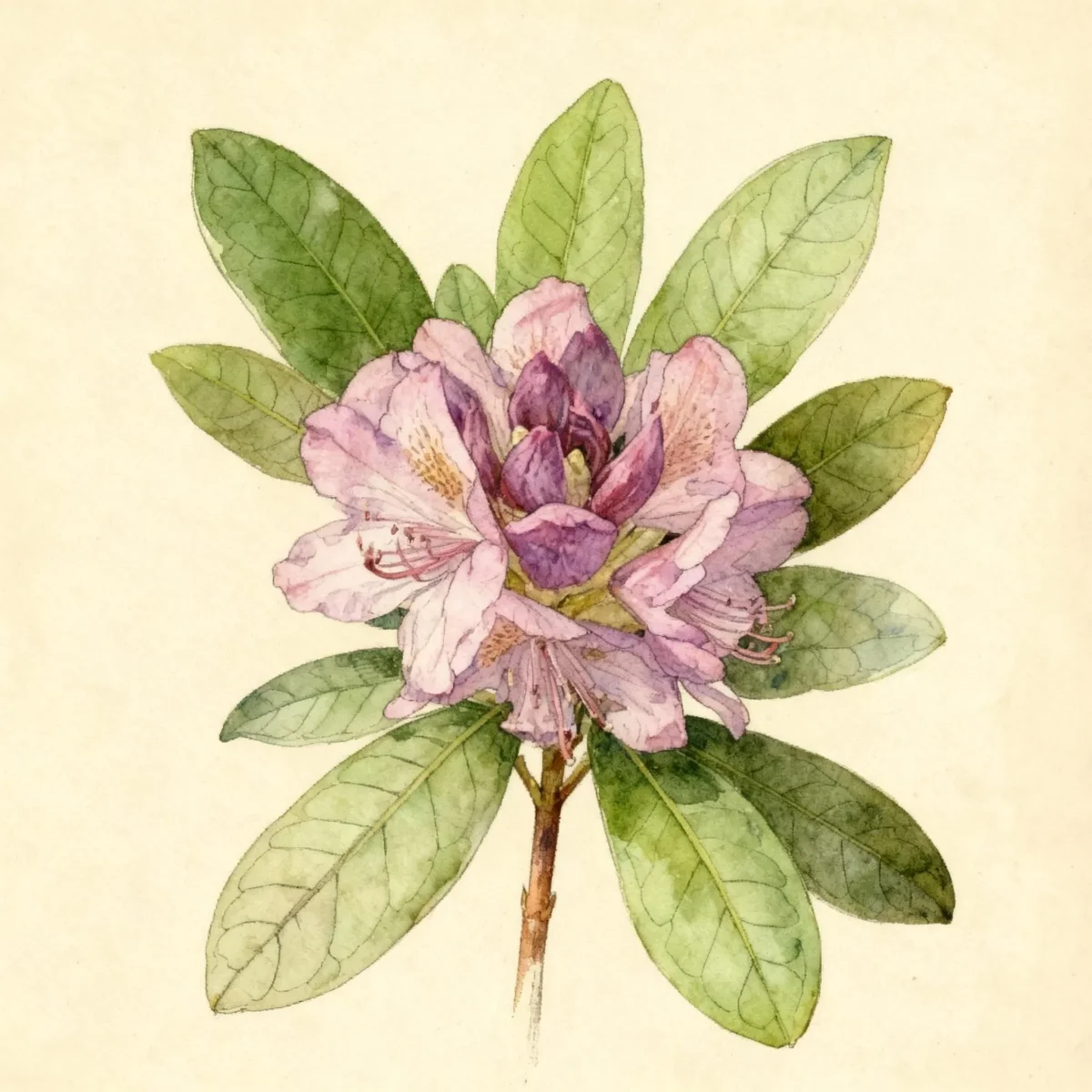 Catawba rhododendron (Rhododendron catawbiense 'Boursault')