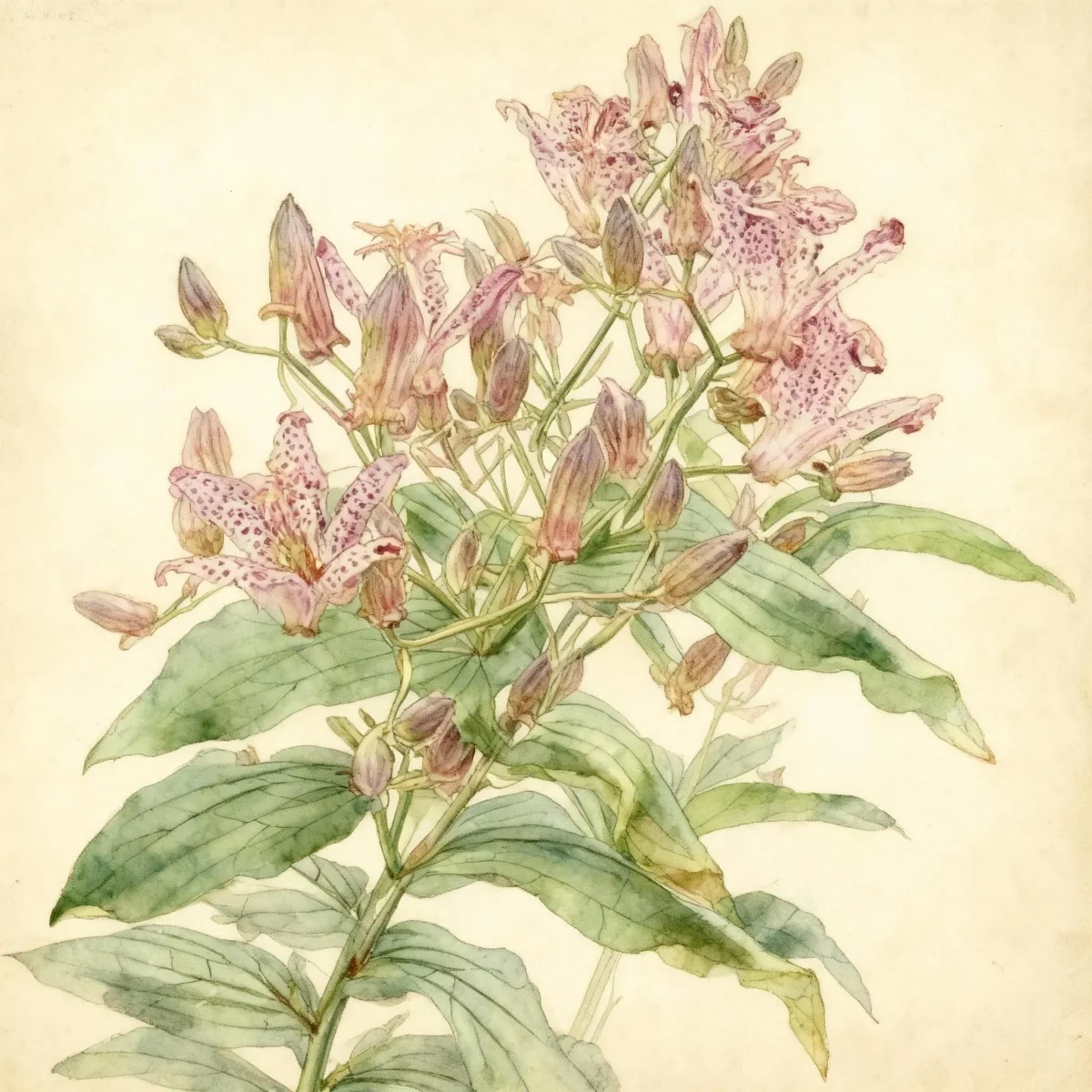 Toad lily (Tricyrtis 'Sinonome')