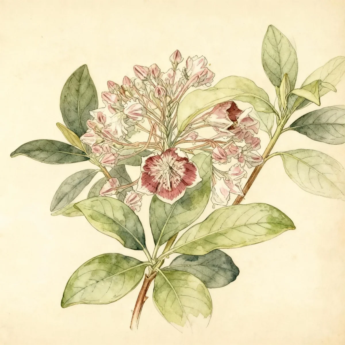 Mountain laurel (Kalmia latifolia 'Bullseye')