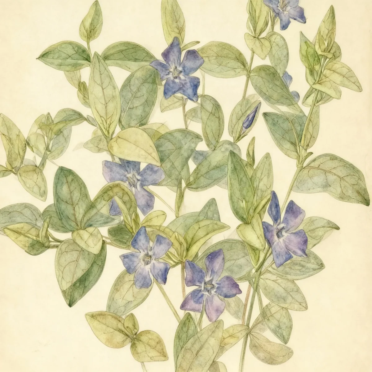 Lesser periwinkle (Vinca minor 'Honeydew')