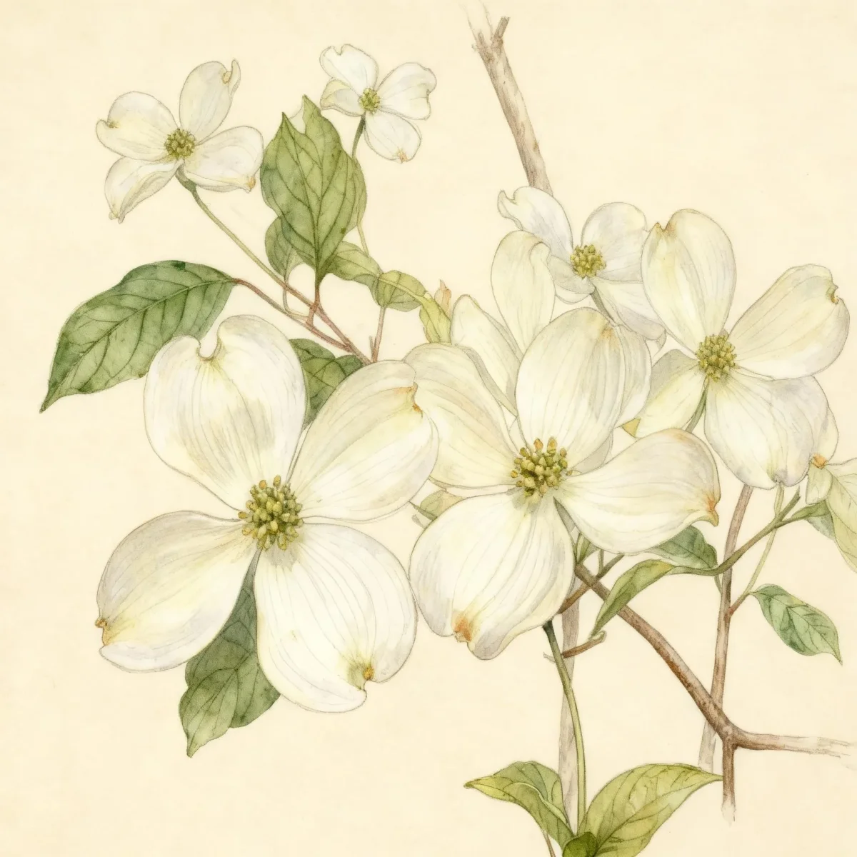 Flowering dogwood (Cornus florida 'Xanthocarpa')