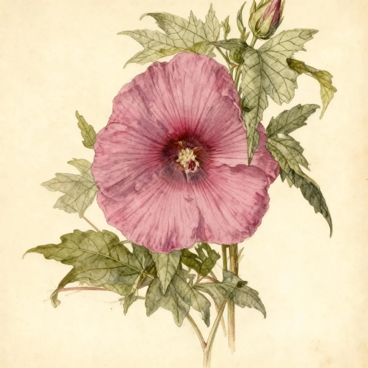 Hardy hibiscus (Hibiscus 'Plum Crazy')