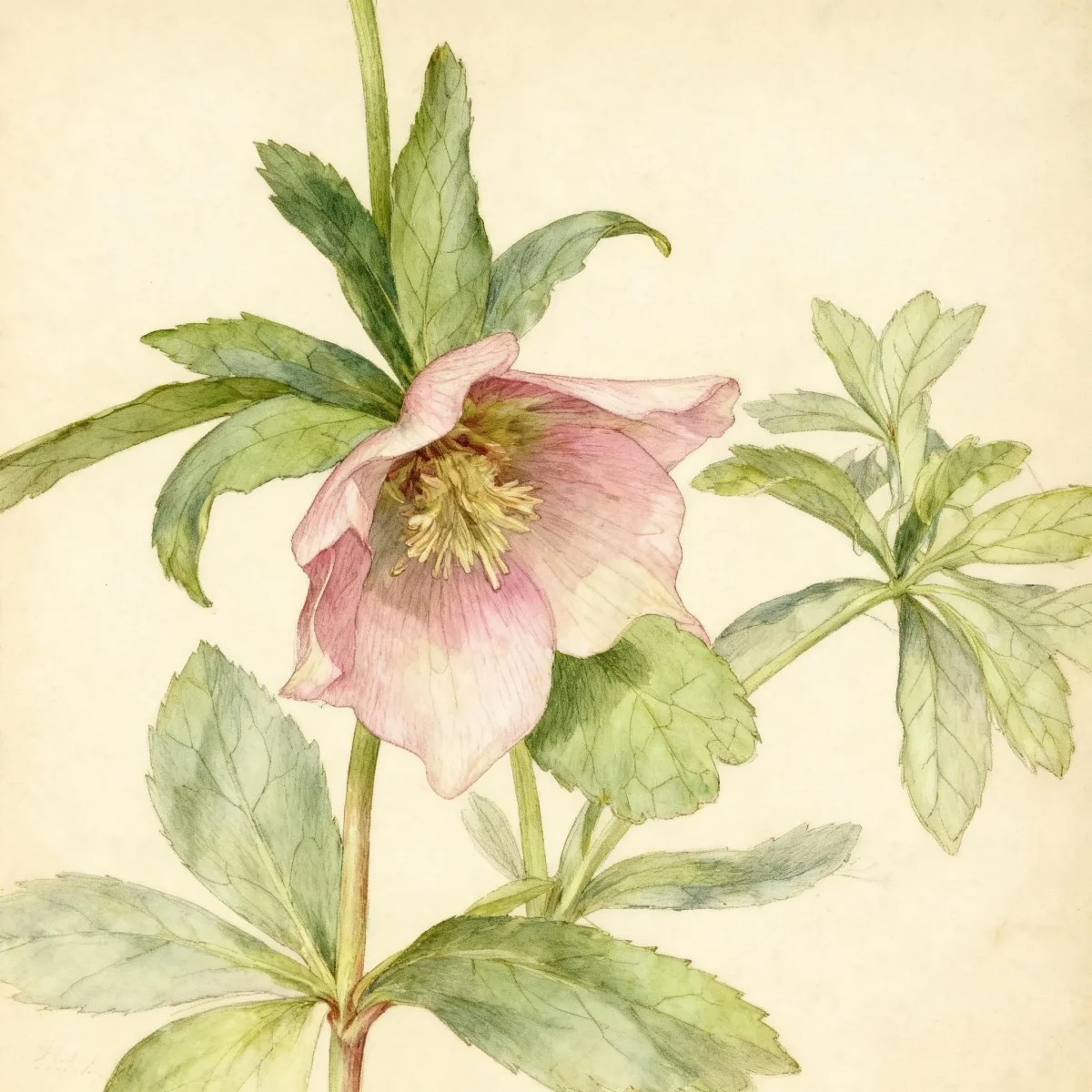 Hellebore (Helleborus purpurascens 'Red Power')