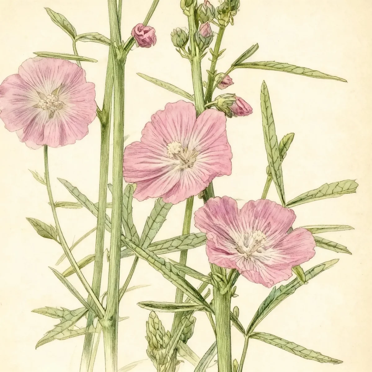 Prairie mallow (Sidalcea 'Party Girl')