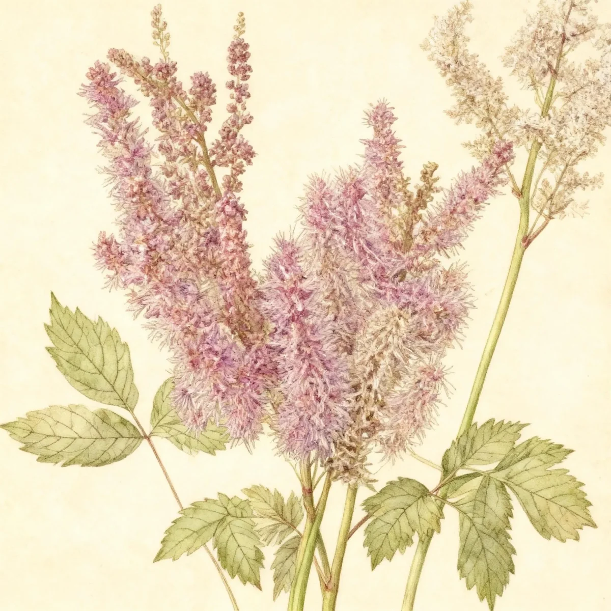 Chinese astilbe (Astilbe chinensis 'Purpurkerze' PURPLE CANDLE)