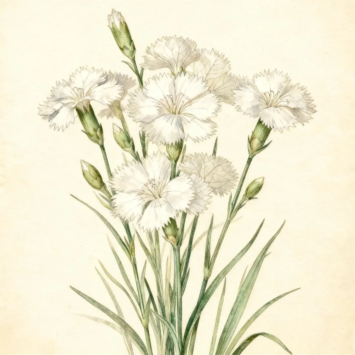 Pink (Dianthus plumarius 'Itsaul White')