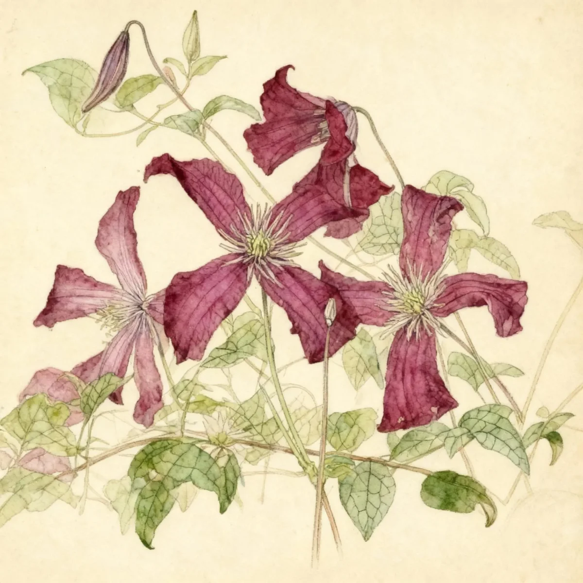 Clematis (Clematis 'Madame Julia Correvon')