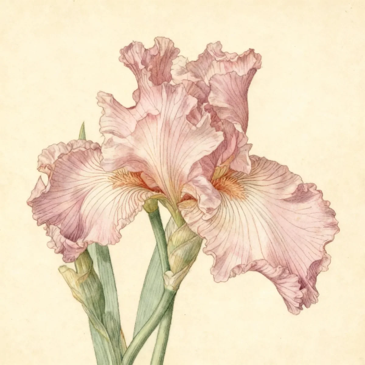 Tall bearded reblooming iris