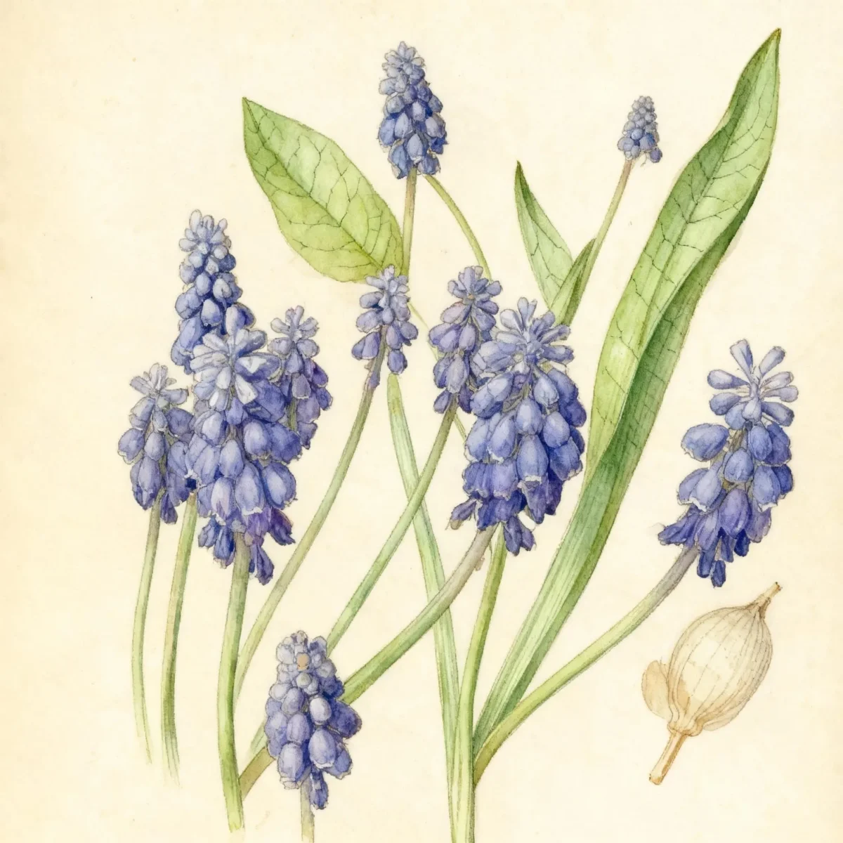 Grape hyacinth (Muscari armeniacum 'Christmas Pearl')