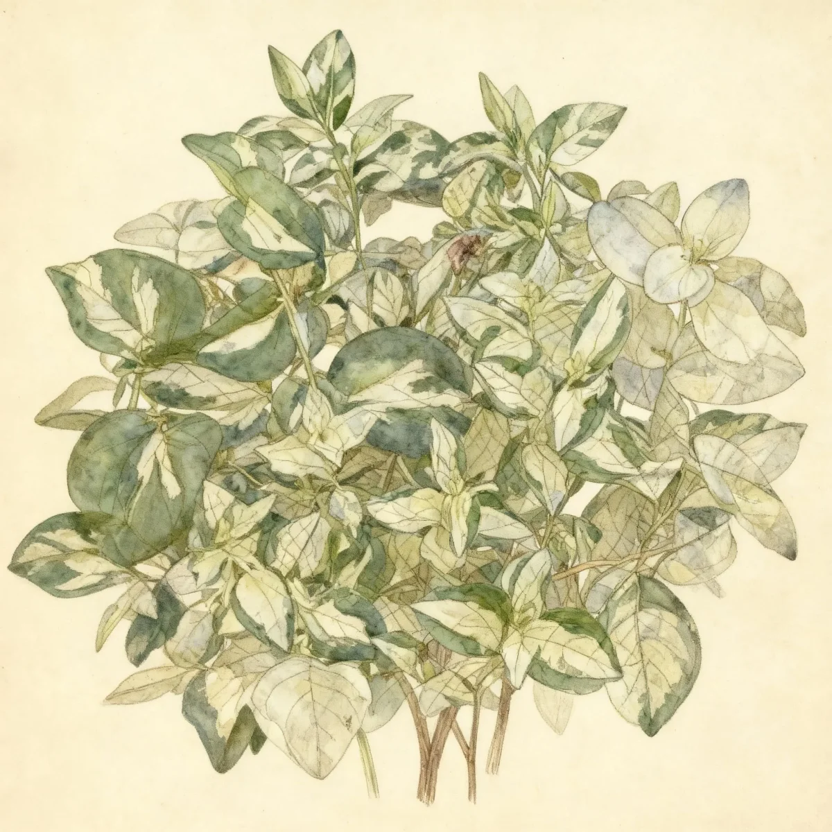 Greater periwinkle (Vinca major 'Wojo's Gem')