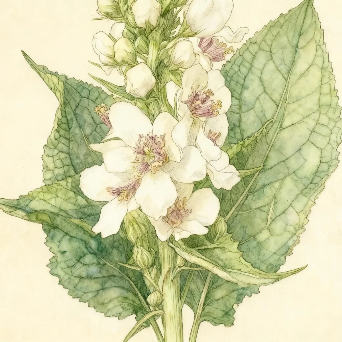 Nettle-leaved mullein (Verbascum chaixii 'Album')