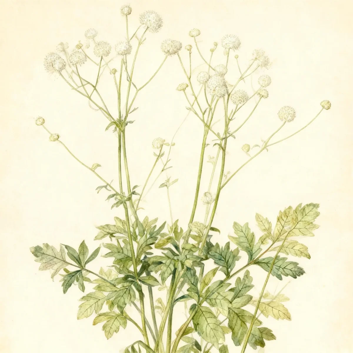 Giant pincushion flower (Cephalaria gigantea)