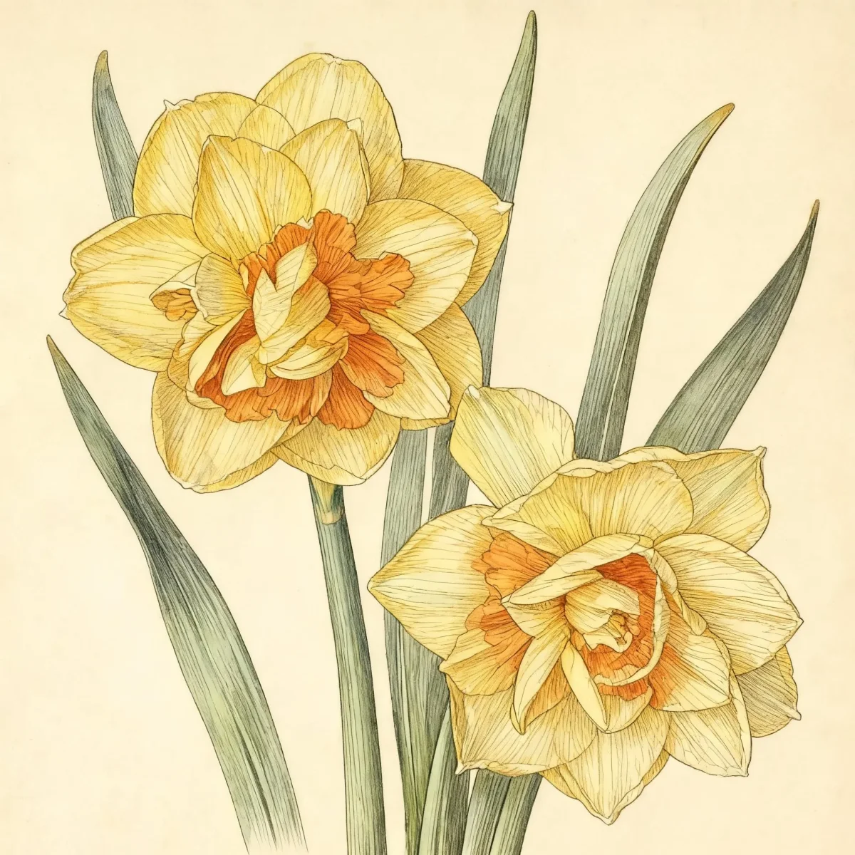 Double daffodil (Narcissus 'Southern Hospitality')