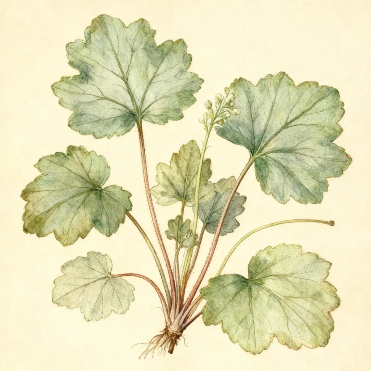 Hairy alum root (Heuchera villosa 'Autumn Bride')