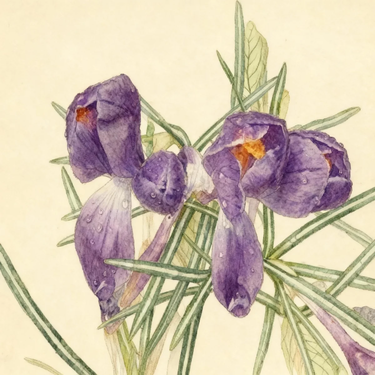Spring crocus (Crocus vernus 'Flower Record')