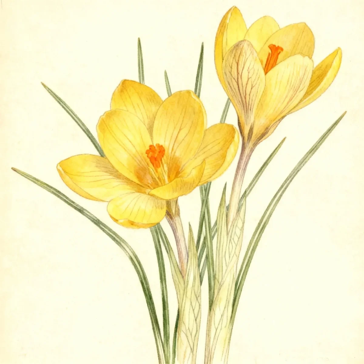 Snow crocus (Crocus chrysanthus 'Goldilocks')