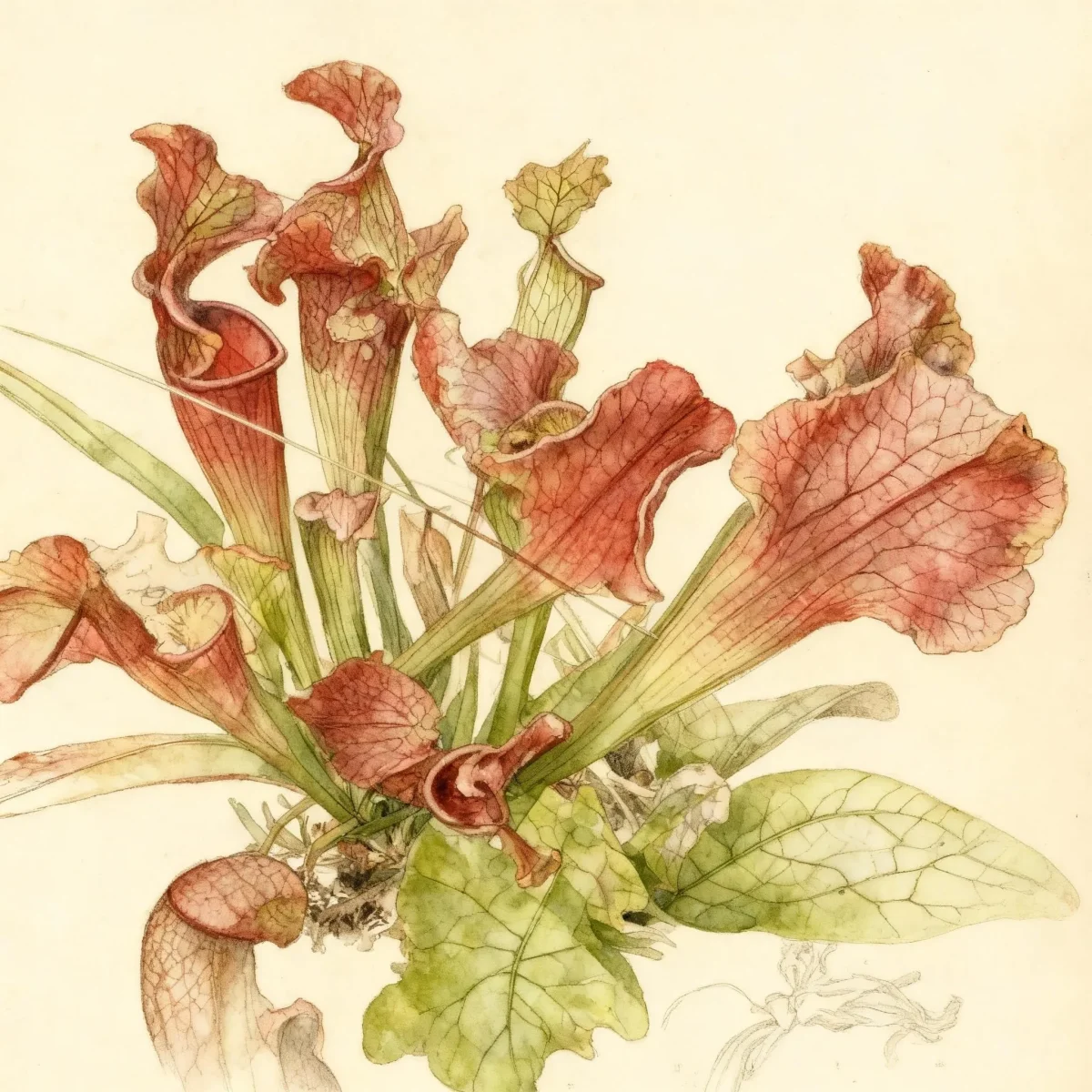 Pitcher plant (Sarracenia 'Judith Hindle')