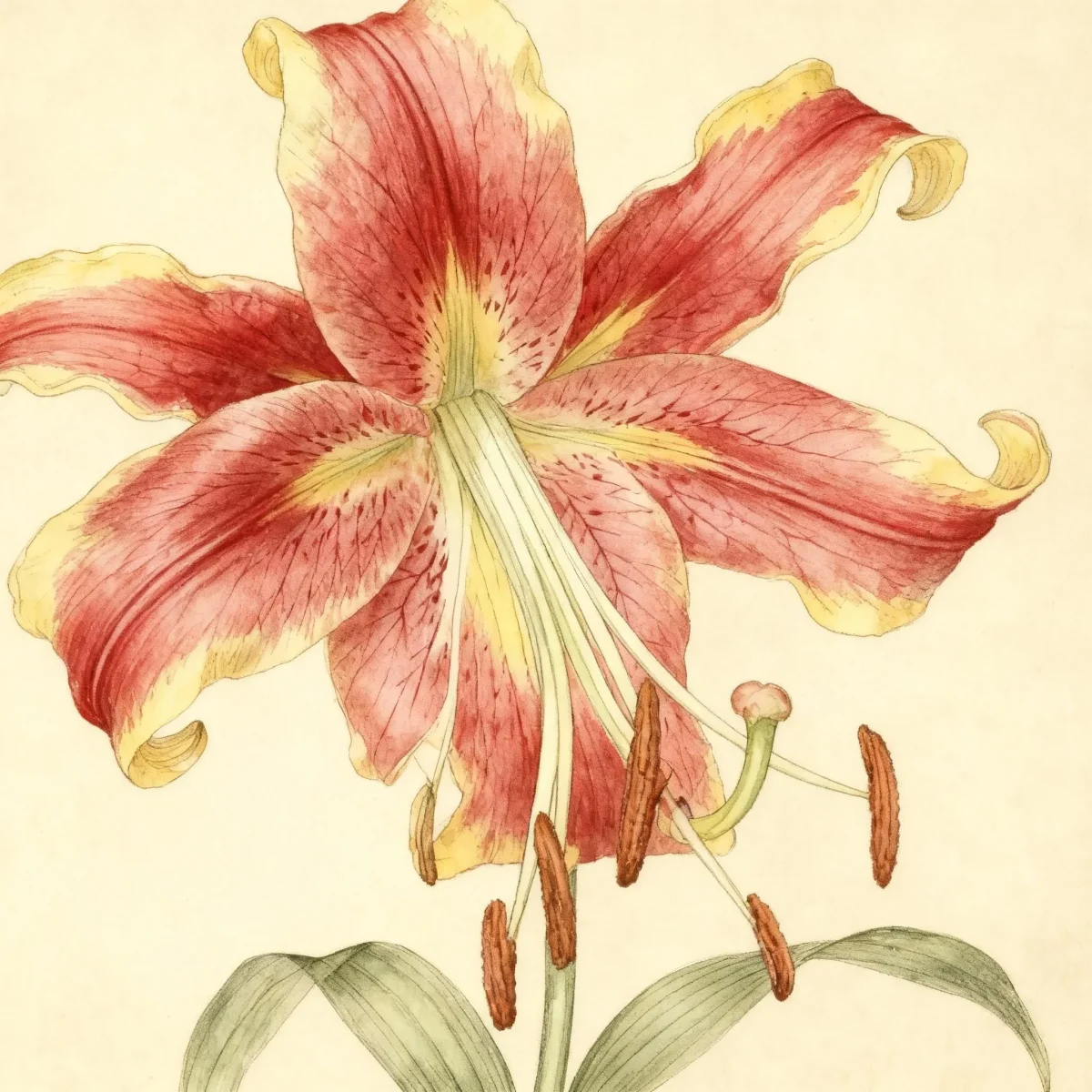 Orienpet lily (Lilium 'American Heritage')