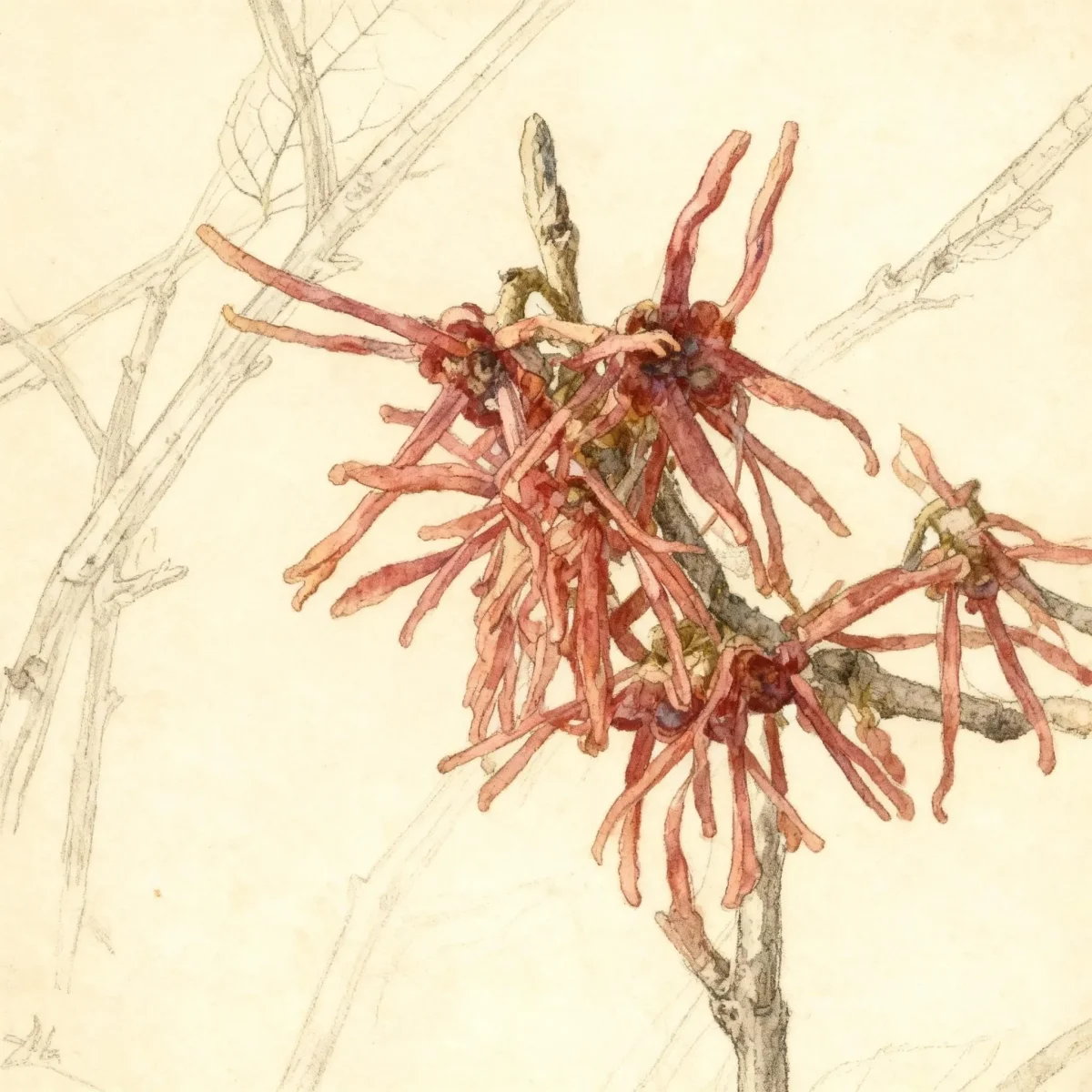 Ozark witch hazel (Hamamelis vernalis 'Purpurea')
