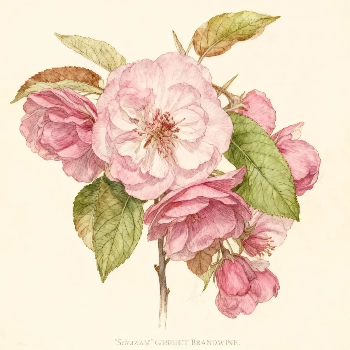 Flowering crabapple (Malus 'Scbrazam' SCARLET BRANDYWINE)