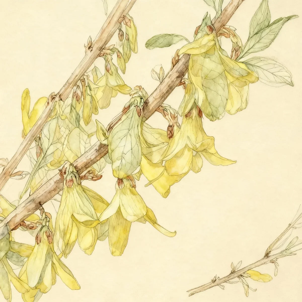 Border forsythia (Forsythia × intermedia 'Courdijau' GOLDEN PEEP)