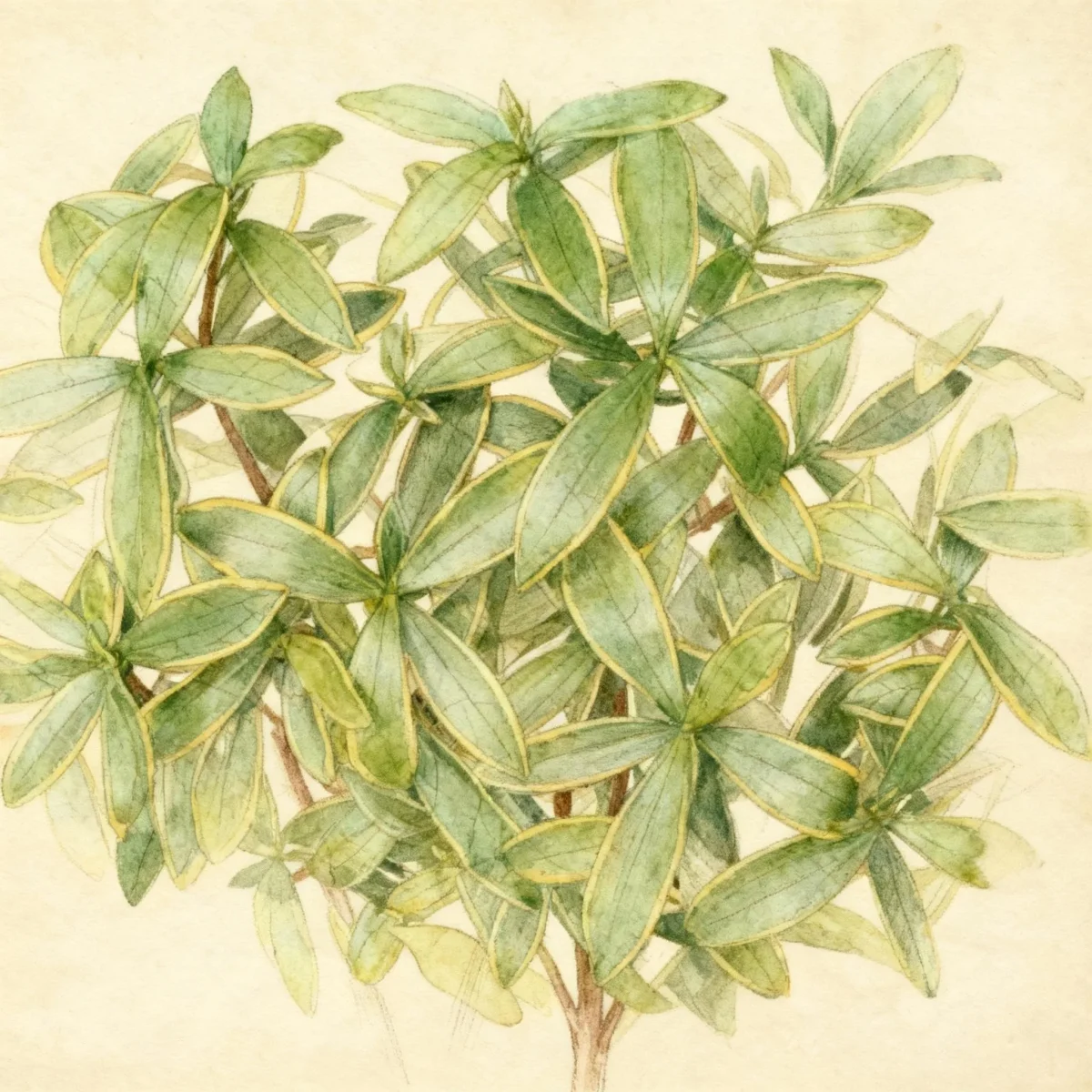 Winter daphne (Daphne odora 'Aureomarginata')