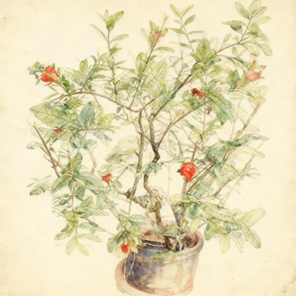 Dwarf pomegranate (Punica granatum var. nana)