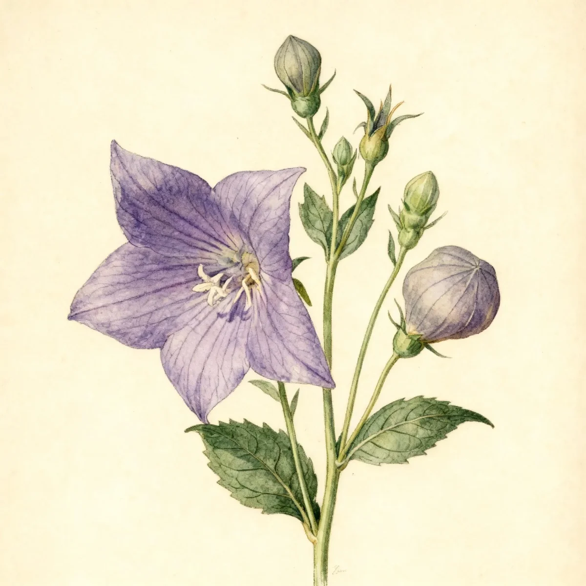 Balloon flower (Platycodon grandiflorus 'Astra Blue')