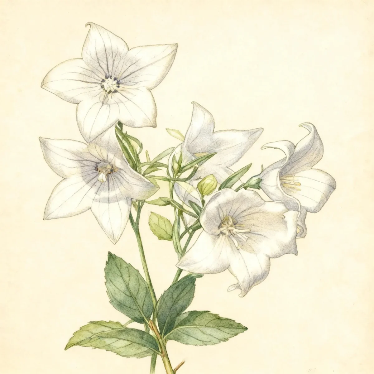 Balloon flower (Platycodon grandiflorus 'Fairy Snow')