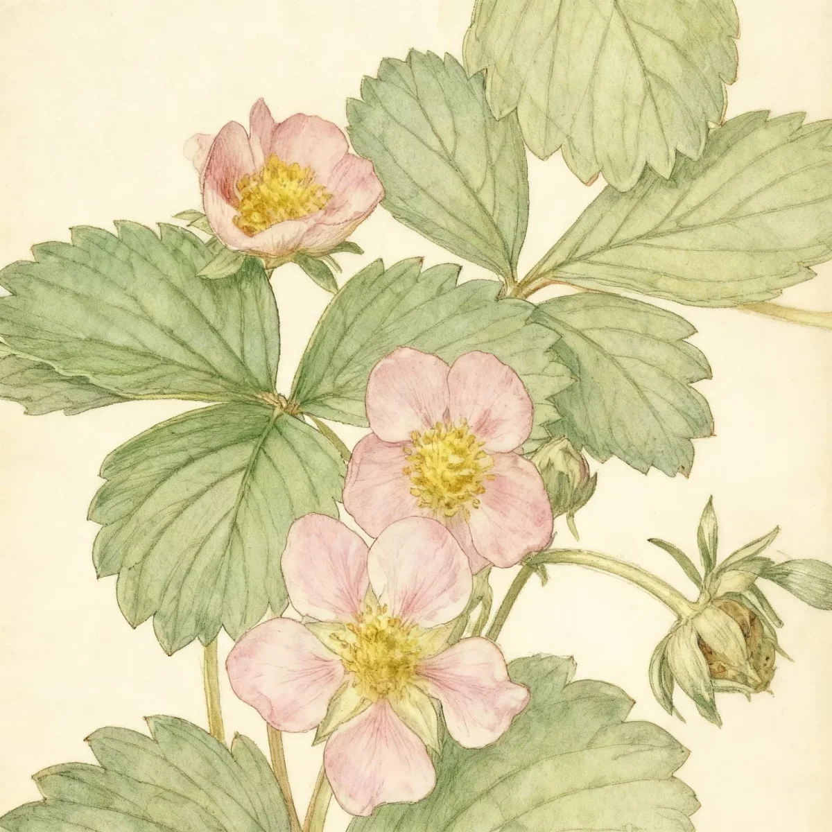 Strawberry (Fragaria 'Frel' PINK PANDA)