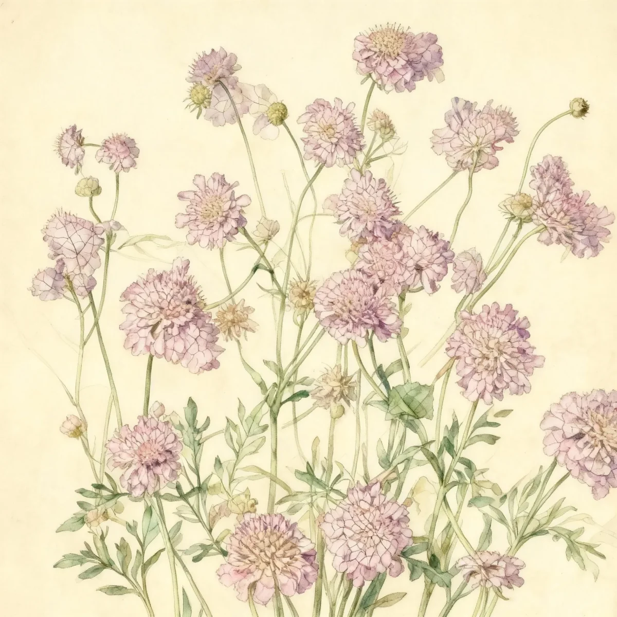 Pincushion flower (Scabiosa 'Pink Mist')