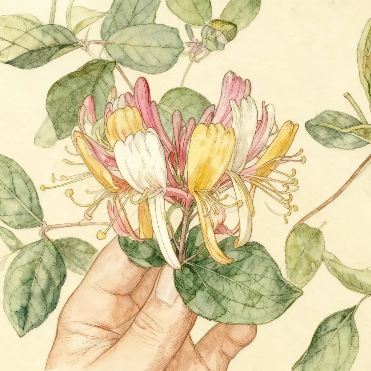 Honeysuckle (Lonicera × heckrottii 'Gold Flame')