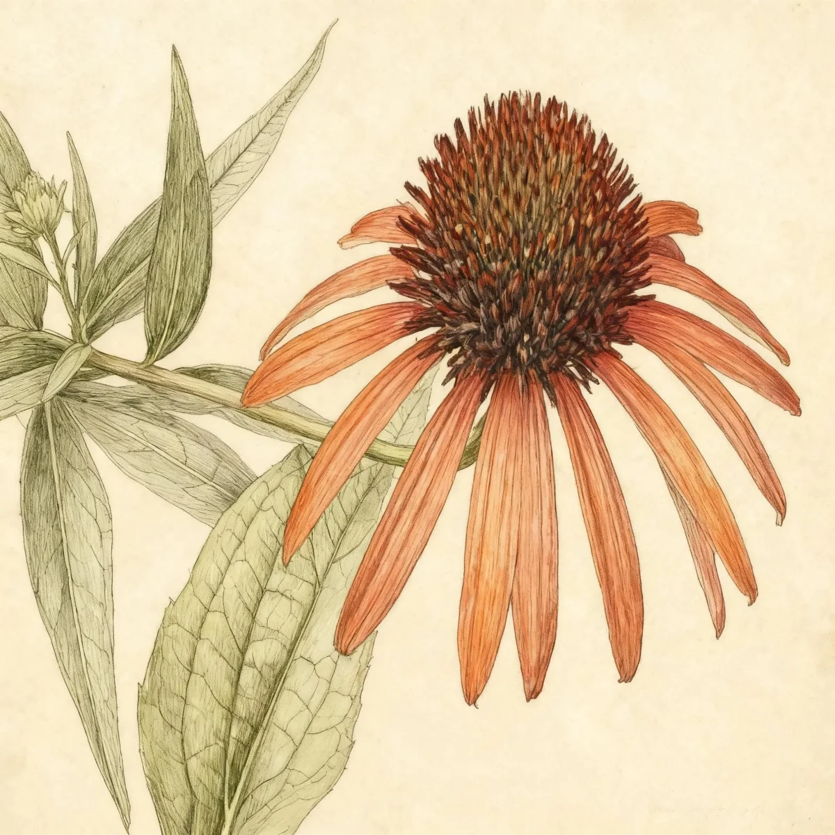 Coneflower (Echinacea 'Art's Pride' ORANGE MEADOWBRITE)