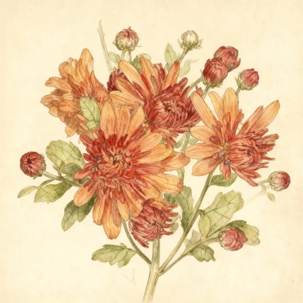 Chrysanthemum (Chrysanthemum 'Dark Yotri' DARK TRIUMPH)