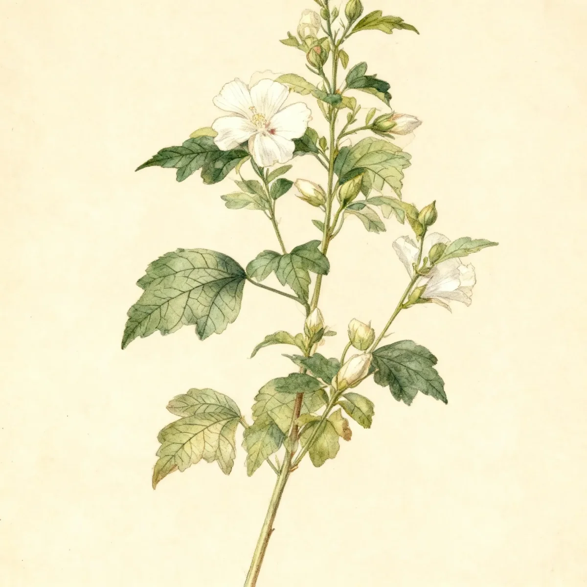 Rose of Sharon (Hibiscus syriacus 'Notwoodtwo' WHITE CHIFFON)