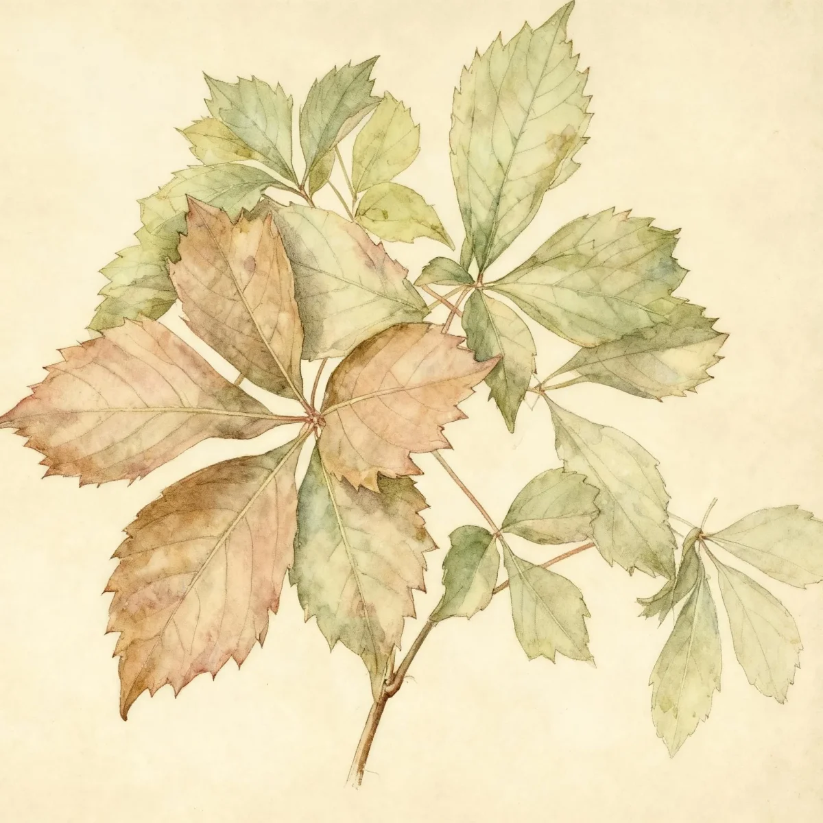 Virginia creeper (Parthenocissus quinquefolia var. engelmannii)