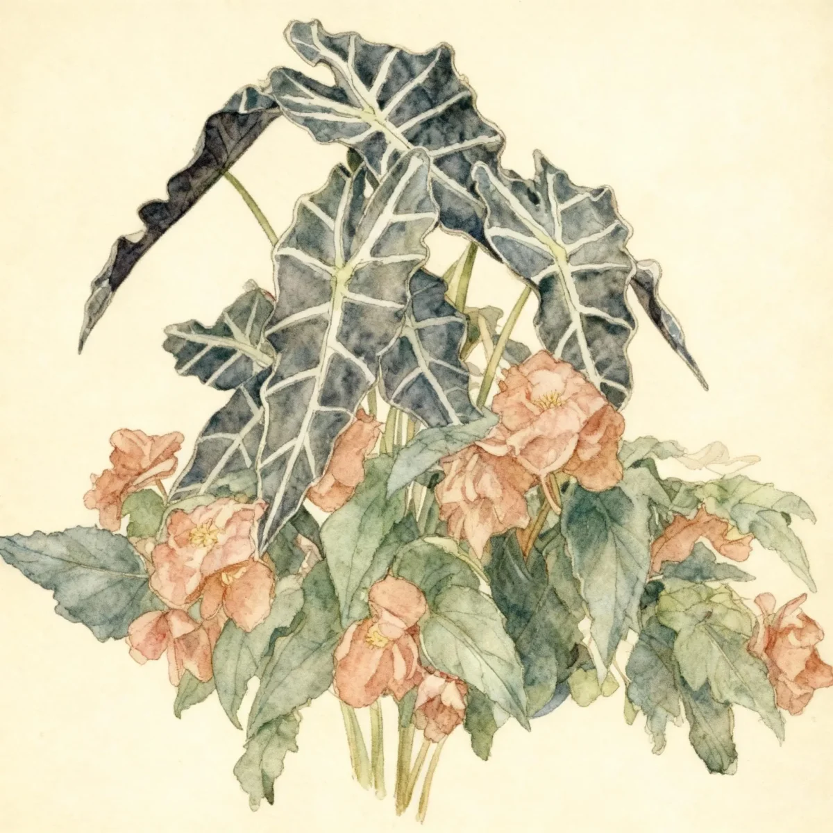 Elephant's ear (Alocasia × amazonica)