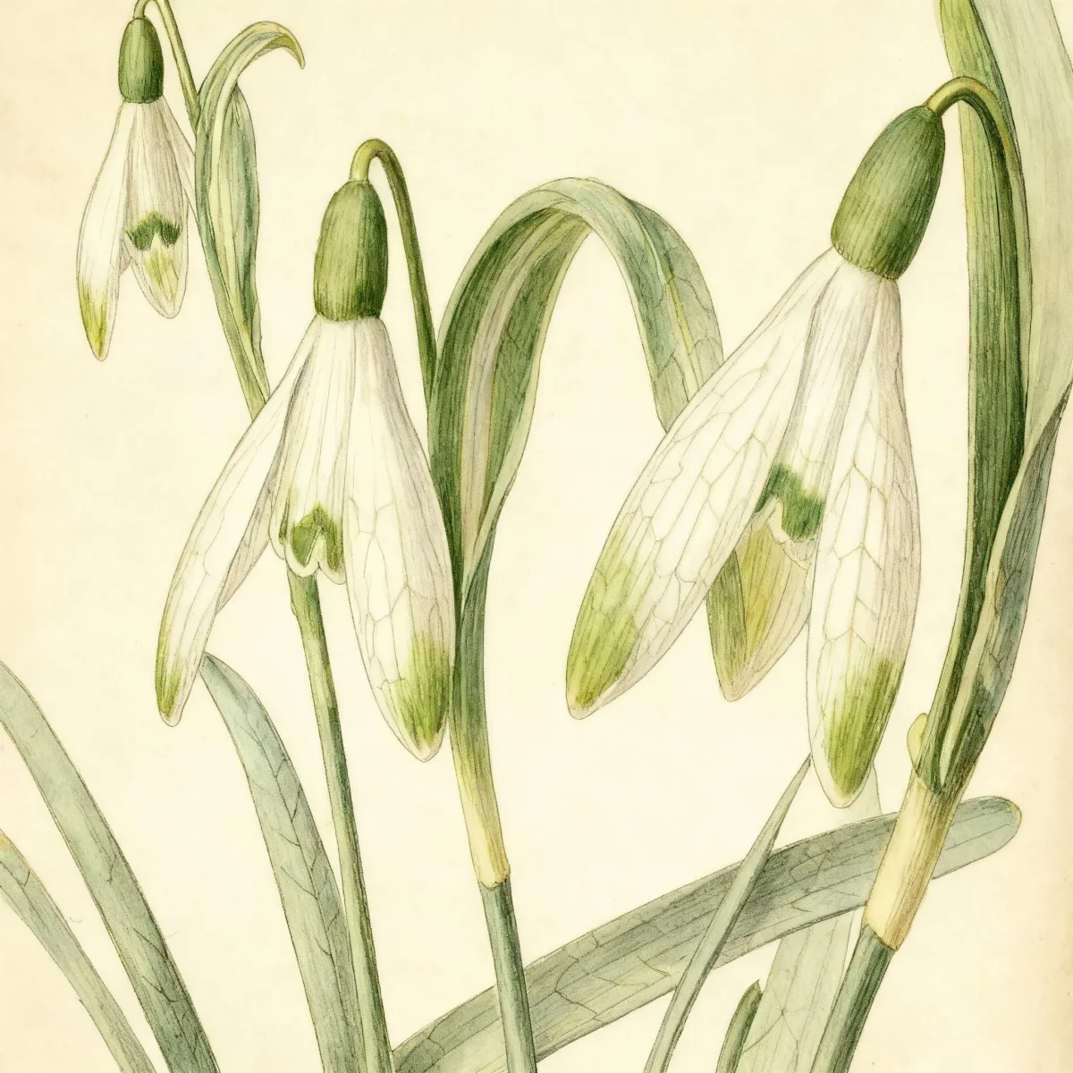 Snowdrop (Galanthus nivalis 'Viridi-apice')