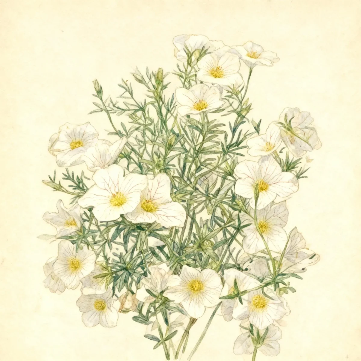 Cupflower (Nierembergia scoparia 'Mont Blanc')