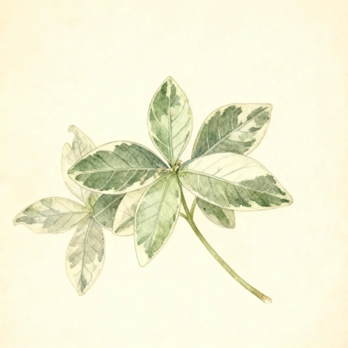 Lesser periwinkle (Vinca minor 'Argenteovariegata')