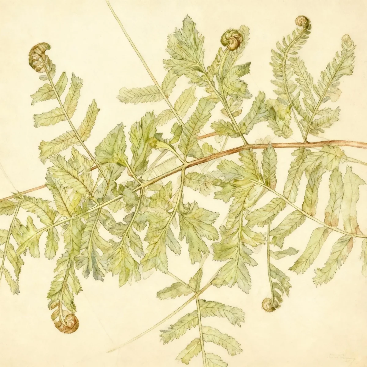 Royal fern (Osmunda regalis 'Cristata')