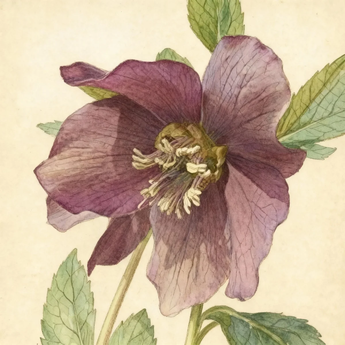 Hellebore (Helleborus × hybridus 'Blue Lady')